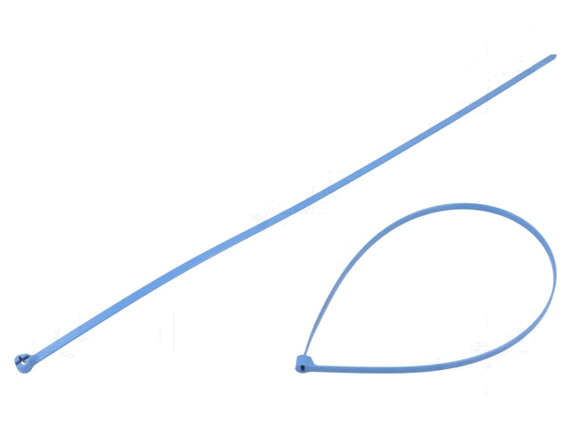 Kabelbinder; met metaal; L: 361mm; W: 4,7mm; polyamide; 222N; blauw Kabelbinder; met metaal; L: 361mm; W: 4,7mm; polyamide; 222N; blauw